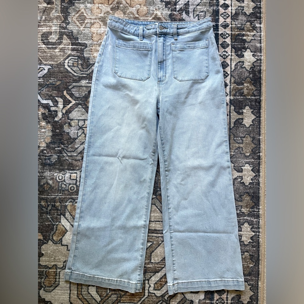 ROLLA'S WOMEN'S LIGHT WASH HIGH RISE SAILOR WIDE LEG JEANS - Picture 3 of 7